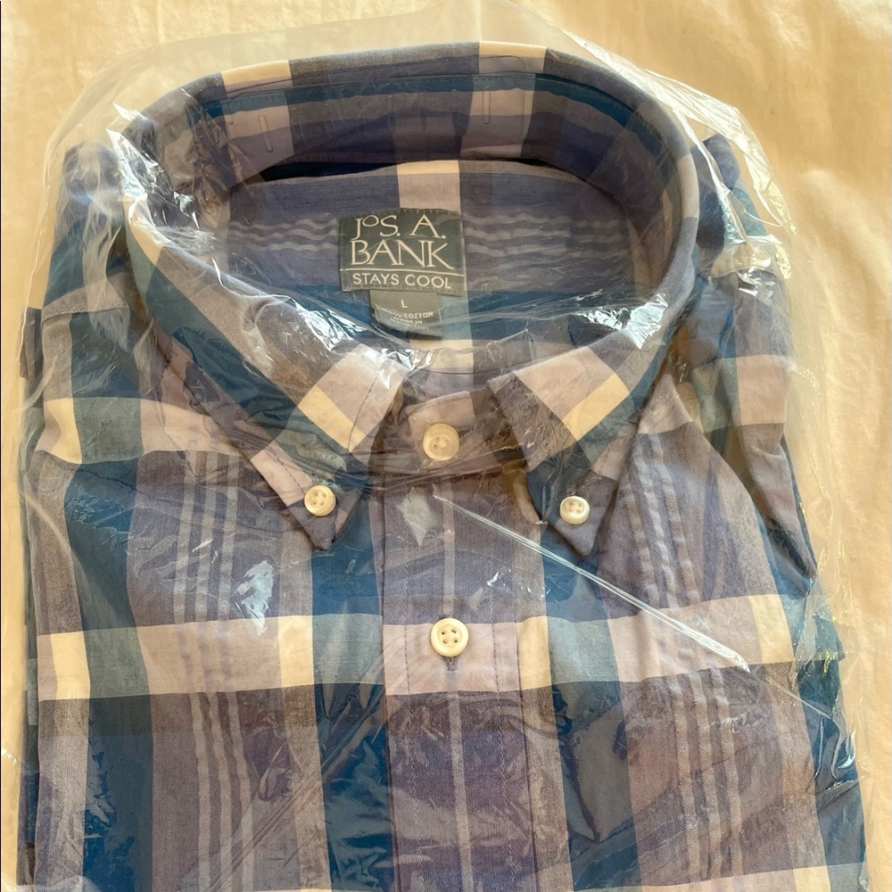 JoS A Bank sport shirt NWT size Large beautiful plaid